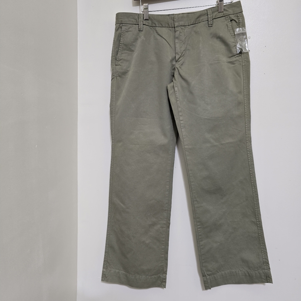 nwt y2k vintage GAP women's size 8 Casual Cotton Ankle‎ Pants Olive